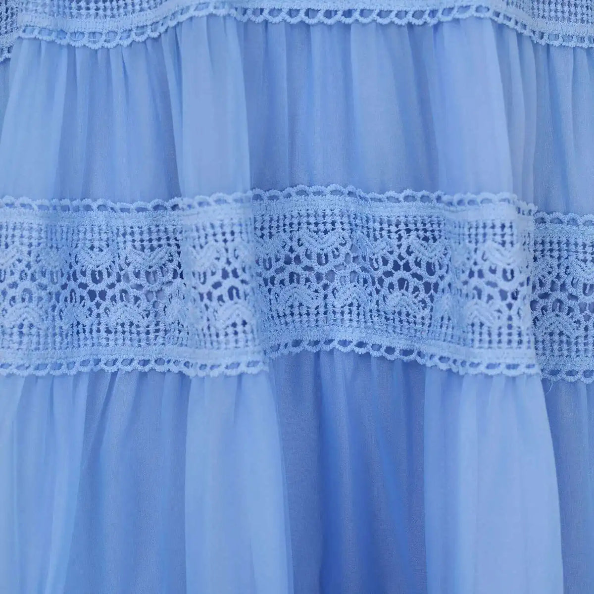 Cecília | Vestido Longo em Renda com Tecido 100% Algodão e Manga Longa
